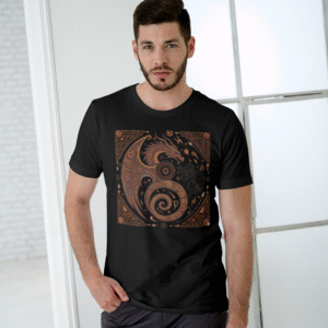 infinio “dragon spirit” tribal t shirt – multi color collection