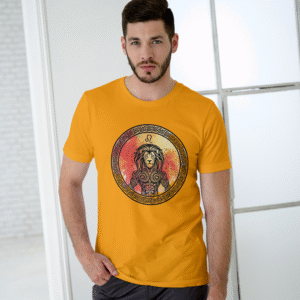 solar majesty: leo zodiac t shirt (available in white & yellow)