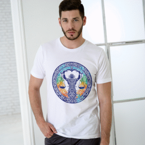 ⚖️ ethereal balance: libra zodiac t shirt (white edition)