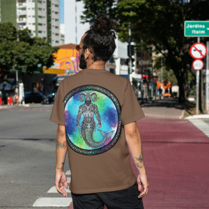 celestial climb: capricorn zodiac t shirt (front & back print | multiple colors)