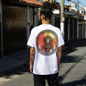 solar majesty: leo zodiac t shirt (front & back print | available in white & yellow)