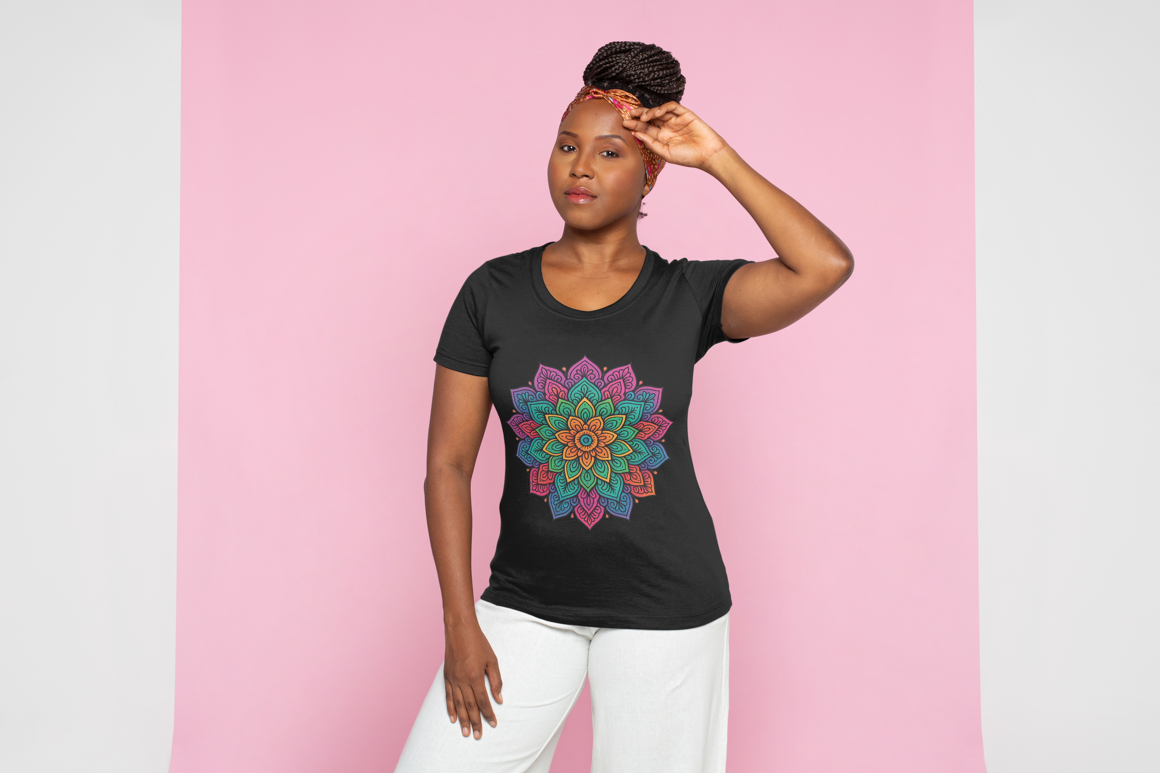 mandala art printed t shirt