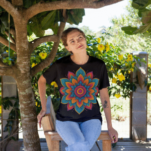 mandala essence premium tee – handcrafted artwork