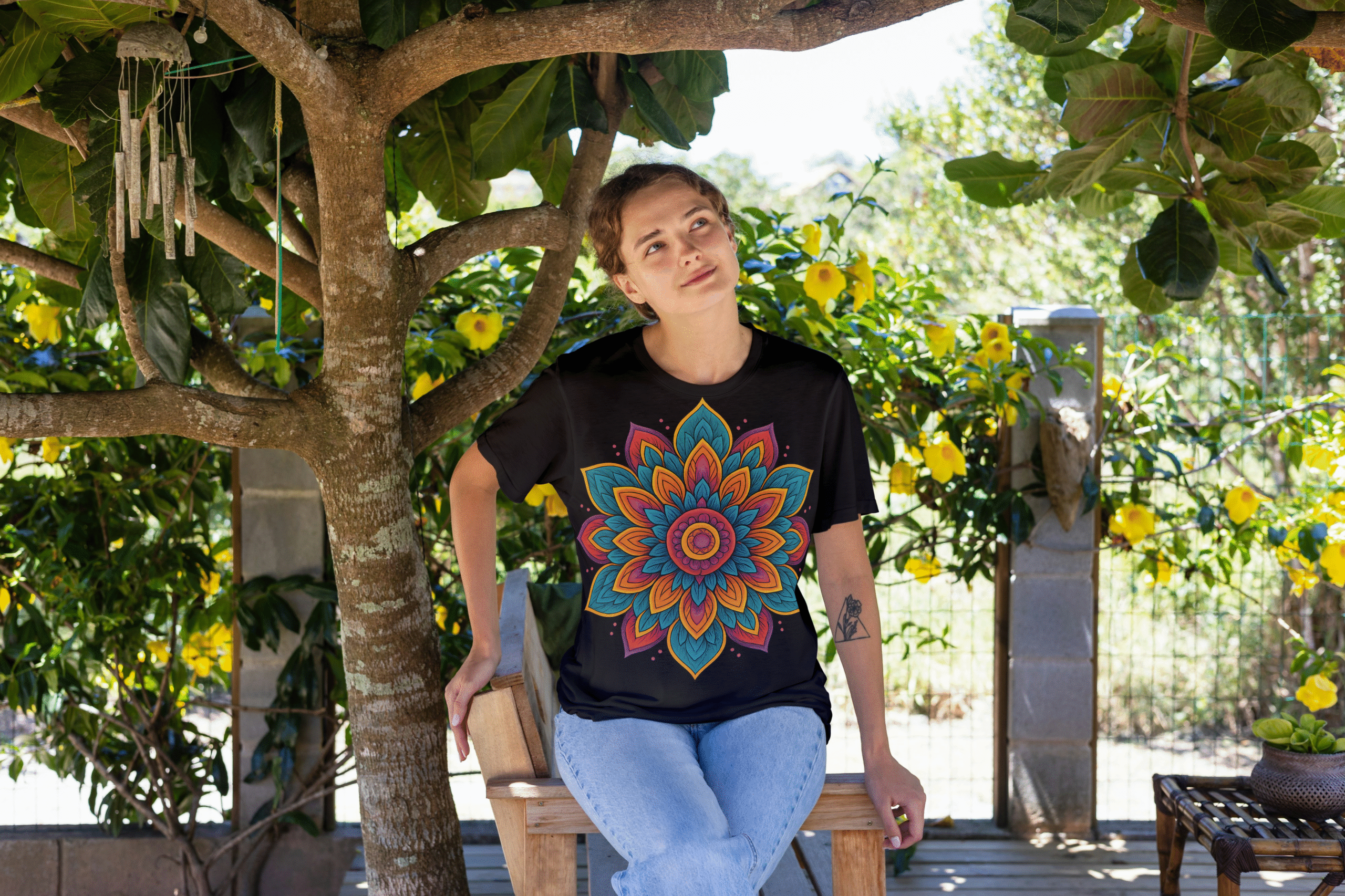 mandala essence premium tee – handcrafted artwork mandala essence premium tee – handcrafted artwork